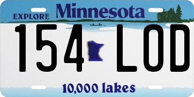 MN license plate 154LOD
