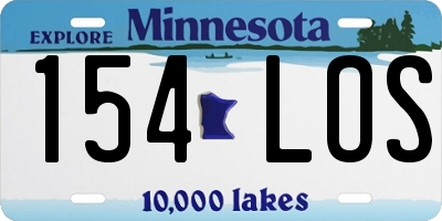 MN license plate 154LOS