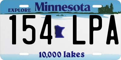 MN license plate 154LPA