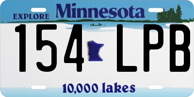 MN license plate 154LPB
