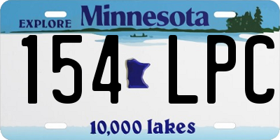 MN license plate 154LPC