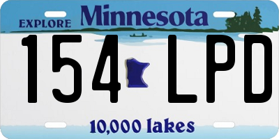 MN license plate 154LPD