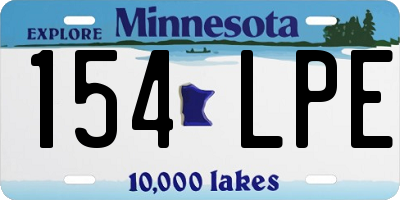MN license plate 154LPE