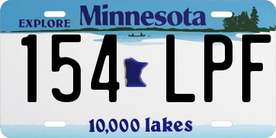 MN license plate 154LPF