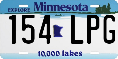 MN license plate 154LPG