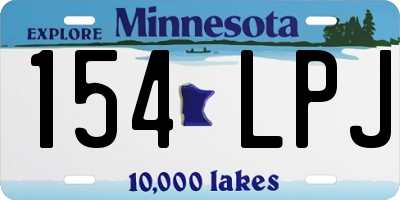 MN license plate 154LPJ