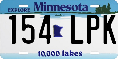 MN license plate 154LPK