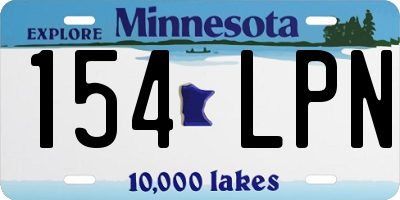 MN license plate 154LPN