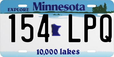 MN license plate 154LPQ