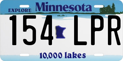 MN license plate 154LPR
