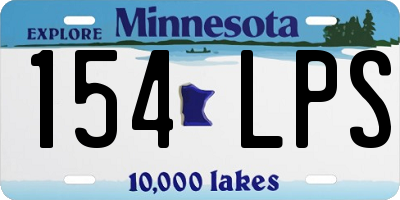 MN license plate 154LPS