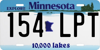 MN license plate 154LPT