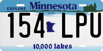 MN license plate 154LPU