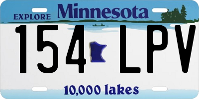 MN license plate 154LPV