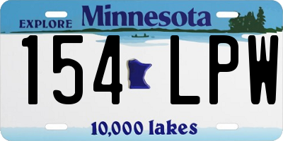 MN license plate 154LPW