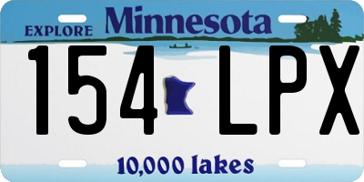 MN license plate 154LPX