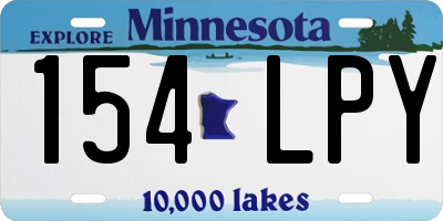 MN license plate 154LPY