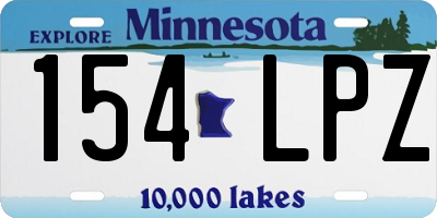 MN license plate 154LPZ