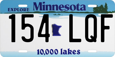 MN license plate 154LQF