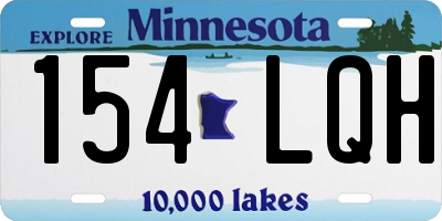 MN license plate 154LQH