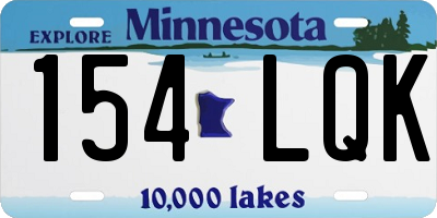 MN license plate 154LQK