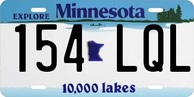 MN license plate 154LQL