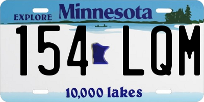 MN license plate 154LQM