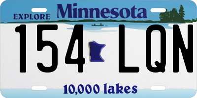 MN license plate 154LQN