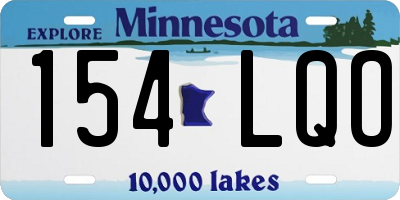 MN license plate 154LQO