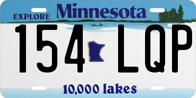 MN license plate 154LQP