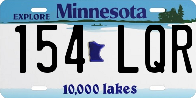 MN license plate 154LQR