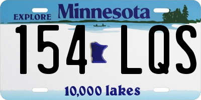 MN license plate 154LQS