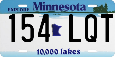 MN license plate 154LQT