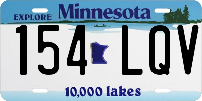 MN license plate 154LQV