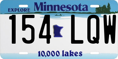 MN license plate 154LQW