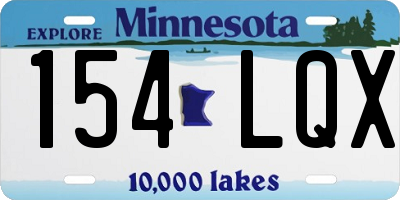 MN license plate 154LQX