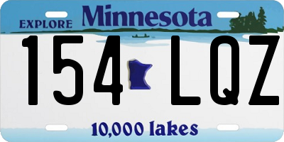 MN license plate 154LQZ