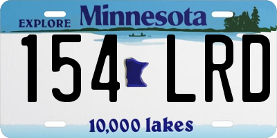 MN license plate 154LRD