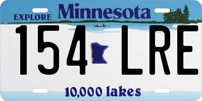 MN license plate 154LRE