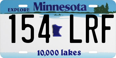 MN license plate 154LRF