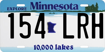 MN license plate 154LRH