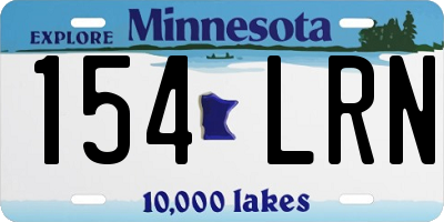MN license plate 154LRN