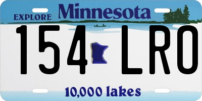 MN license plate 154LRO