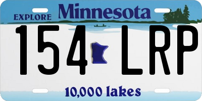 MN license plate 154LRP