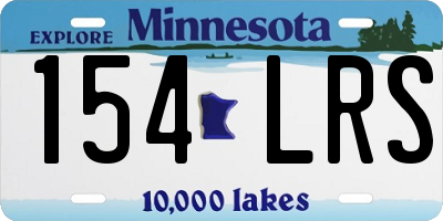 MN license plate 154LRS