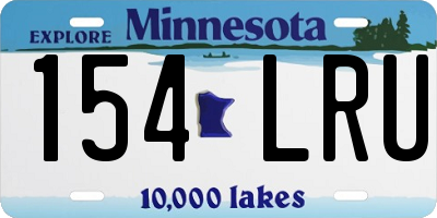 MN license plate 154LRU
