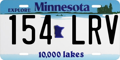 MN license plate 154LRV