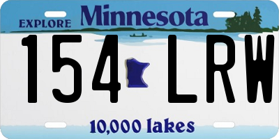 MN license plate 154LRW