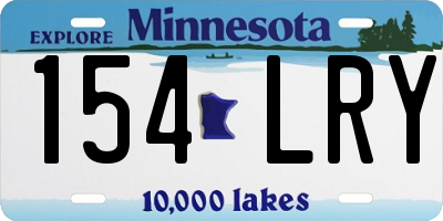 MN license plate 154LRY