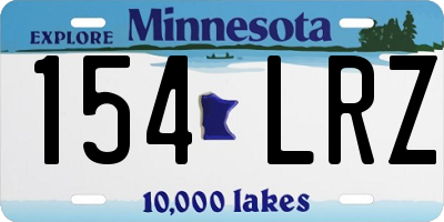 MN license plate 154LRZ